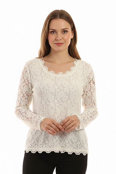 Společenská  Halenka Bílá TAIFUN