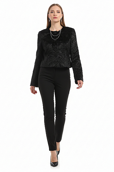 Dámský Kabát Černý TAIFUN