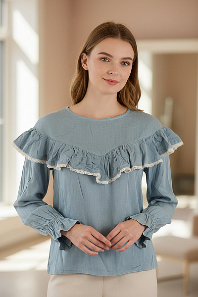  Halenka Jednobarevná Modrá