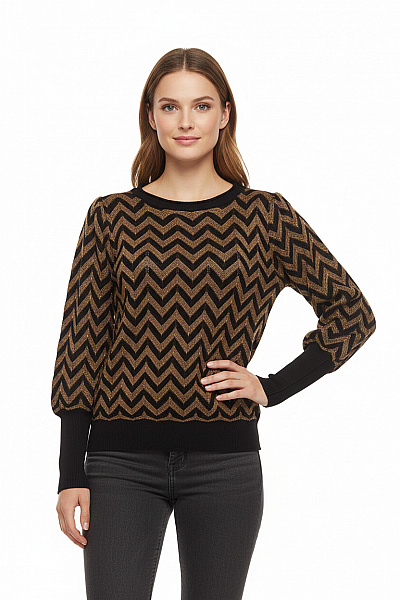  Halenka Pletená Hnědá Vel. S