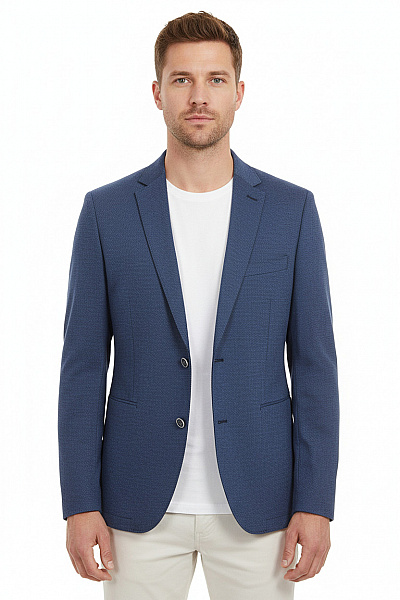 Born With Appetite Pánské Volnočasové Sako Modré Vel. 50