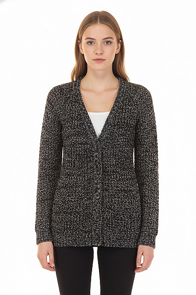 Dámský Cardigan Černobílý CLOCKHOUSE Vel. S