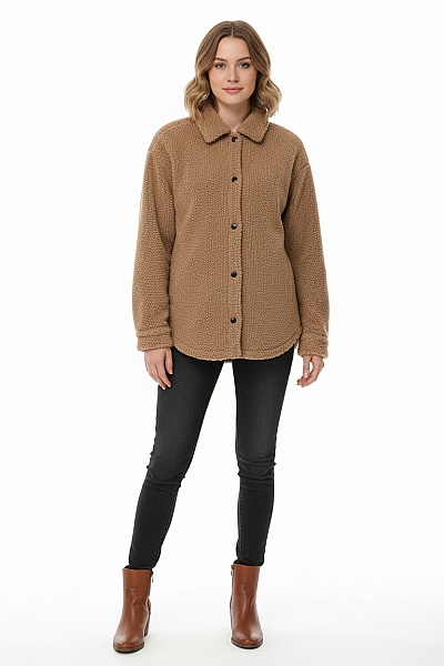 Krátký Dámský Kabát Béžový Vel. S