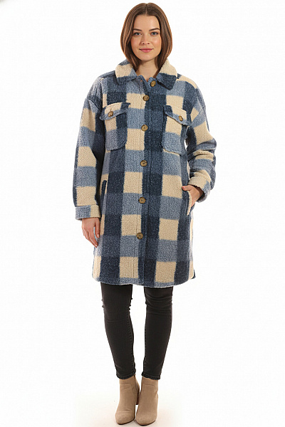 Dámský Kabát Modrý Gina Second Hand Vel. M