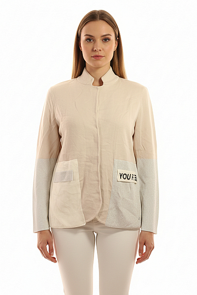 Dámské Blejzr Béžový Monari Second Hand Vel. 42