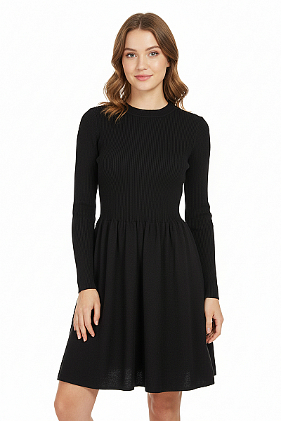 ONLY  Šaty Pletené Černé Second Hand Vel. S