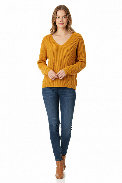 Dámský Pulovr Žlutý Second Hand Vel. S