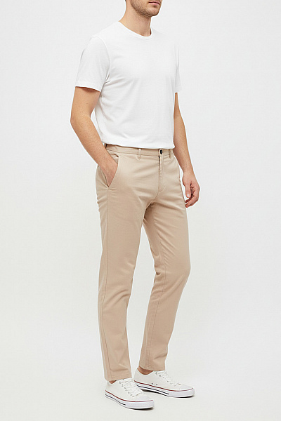 Pánské Chino Kalhoty Béžové PULL&BEAR Second Hand Vel. M