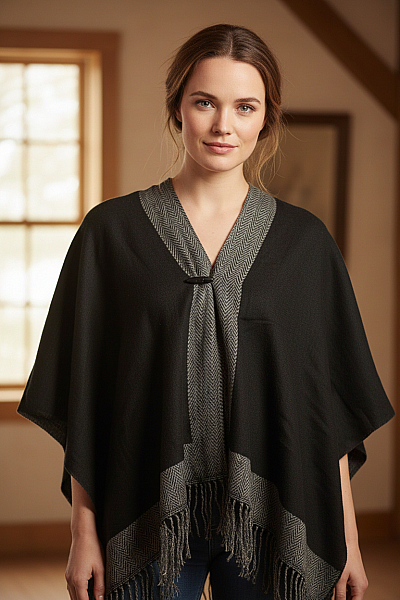 Pončo Černý Vel. L/XL