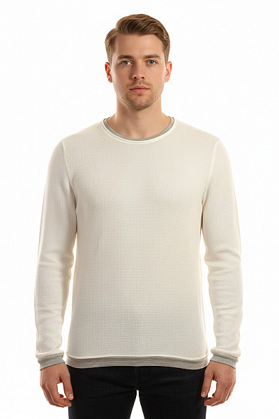 Pánský Pulovr Bílý Vel. XL