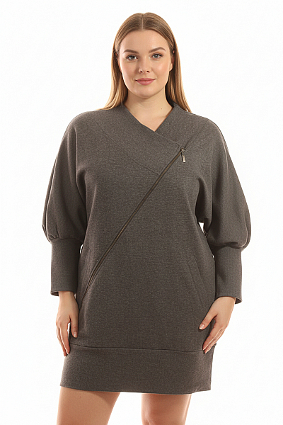 Dámská Mikina Bez Zapínání Šedá