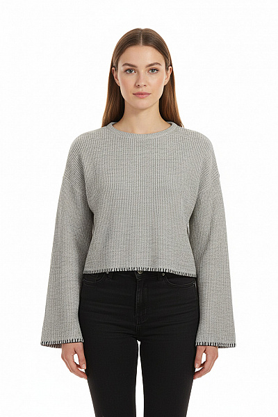 ZARA Dámský Pulovr Šedý Vel. L