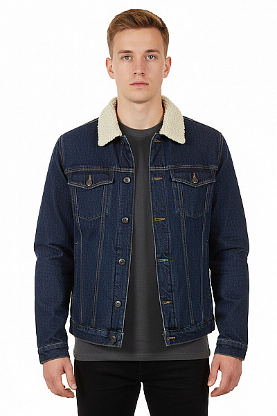 Džínová Pánská Bunda Modrá SOULSTAR Vel. L