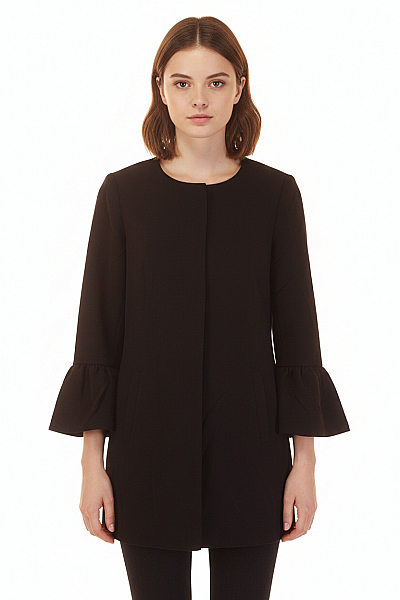 Dámský Kabát Černý ONLY Second Hand Vel. S