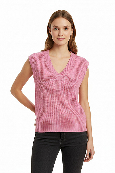 Amisu Kratká Dámská Vesta Růžová Vel. XS