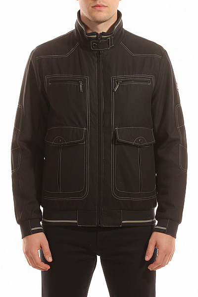 Pánská Přechodné Bundy Černá Second Hand Vel. 52