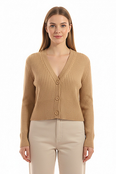 PULL&BEAR Dámský Svetr Hnědý Second Hand Vel. M