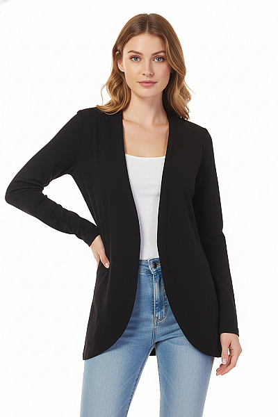 RICH&ROYAL Krátký Dámský Kabát Černý Vel. XS