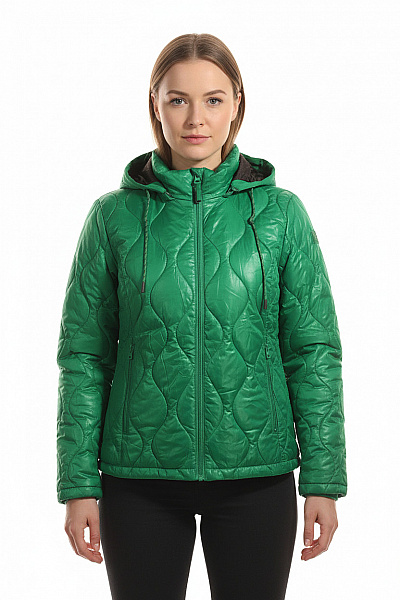 Prošívaná Dámská Bunda Zelená Vel. 44