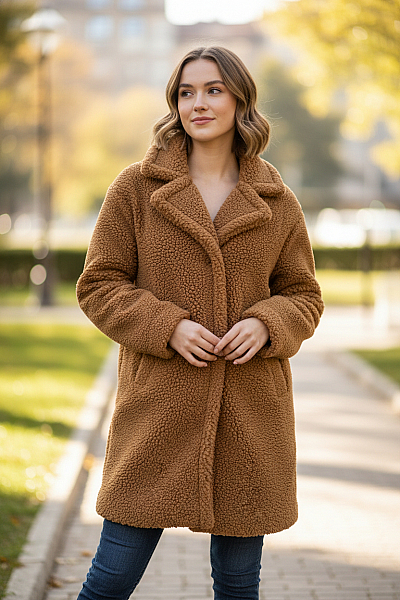 Dámský Kabát Hnědý Everybody Vel. 38