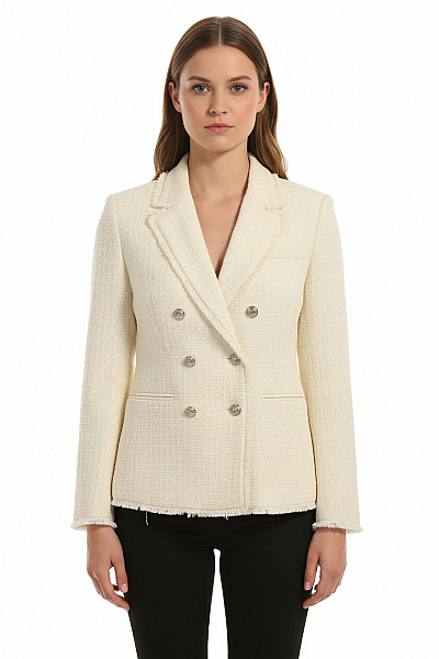 Teplé Dámské Sako Béžové Second Hand Vel. 44