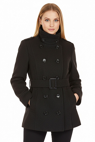 Dámský Kabát Černý Vel. 36