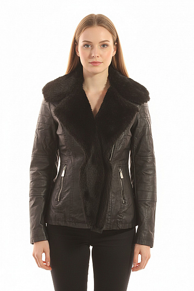 Dámská Přechodné Bundy Černá Second Hand Vel. 38