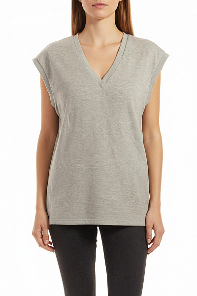 Kratká Dámská Vesta Šedá Vel. M