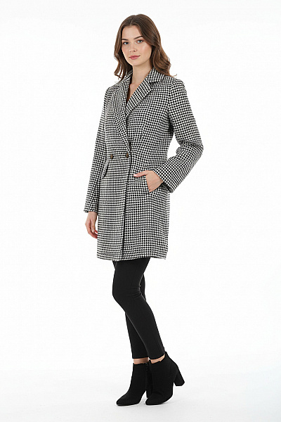 Shein Krátký Dámský Kabát Černobílý Vel. XS