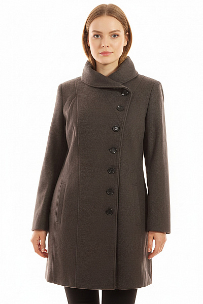 Krátký Dámský Kabát Šedý Vel. 42