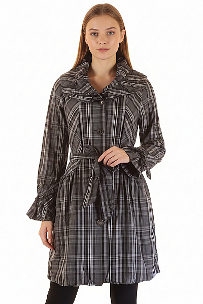 Dámský Kabát Šedý Vel. 36