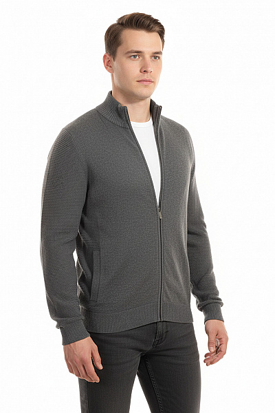 Pánský Svetr Šedý Bugatti Vel. L