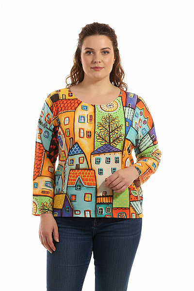 Vzorovaná  Halenka Barevná