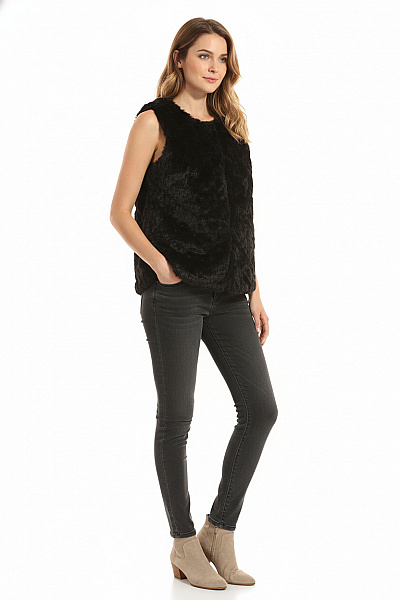 S.OLIVER Kratká Dámská Vesta Černá Vel. 42