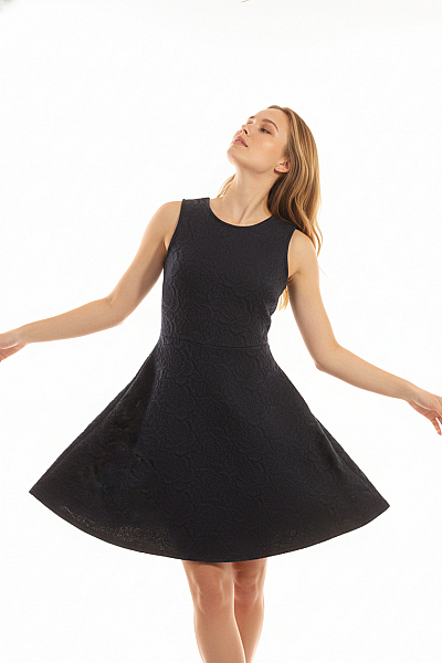 Šaty Modré Second Hand Vel. 40