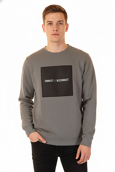 Pánská Mikina Bez Zapínání Šedá Vel. S