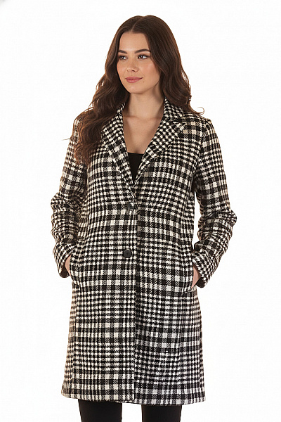 Primark Dámský Kabát Černobílý Second Hand Vel. 36