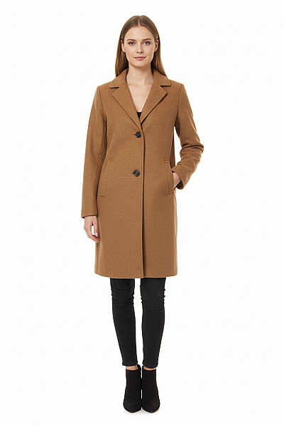 Krátký Dámský Kabát Hnědý Second Hand Vel. 36