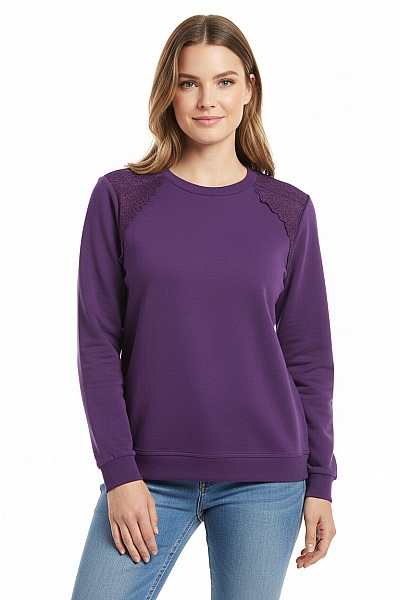 Judith Williams Dámská Mikina Bez Zapínání Fialová Vel. 42