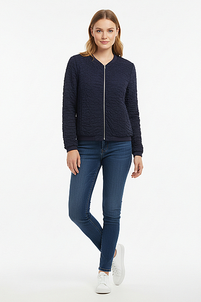 Dámská Přechodné Bundy Modrá Second Hand Vel. 36