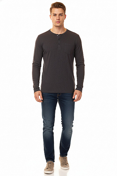 Straight Up Pánské Tričko Modré Outlet Vel. M