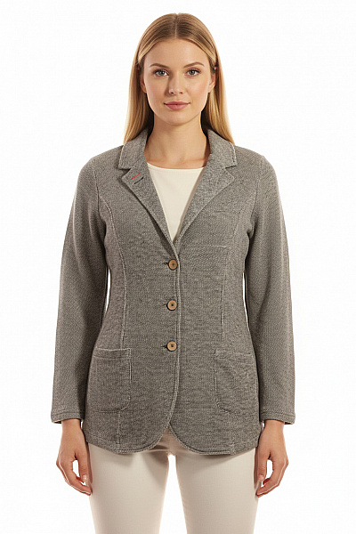 GINA LAURA Krátký Dámský Kabát Šedý Vel. 46