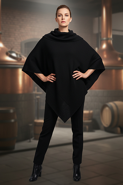 ZIZZI Pončo Černé Vel. S