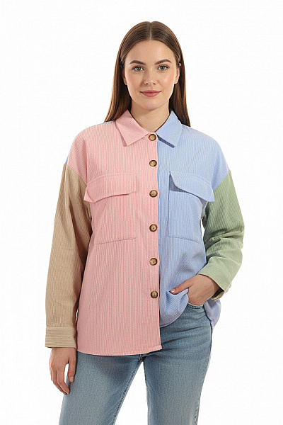 Shein Vzorovaná Dámská Košile Barevná Vel. L