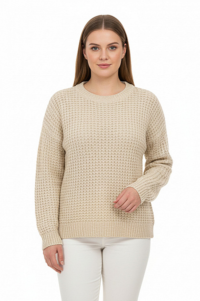 Dámský Svetr Béžový VIA APPIA DUE Vel. 42