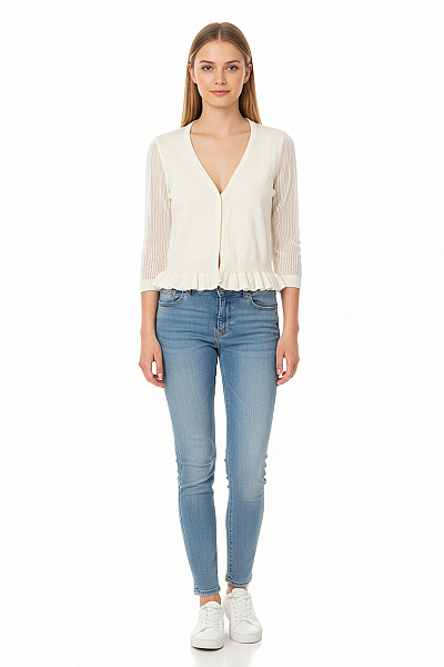 Dámské Tričko Béžové VERO MODA Vel. XS