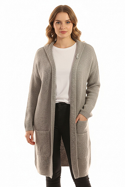 Gina Dámský Cardigan Šedý Vel. 42