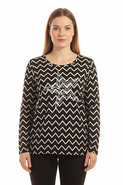 Dámské Tričko Černé Gina Second Hand Vel. 40