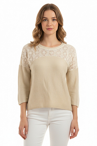  Halenka Pletená Béžová Vel. 40/42