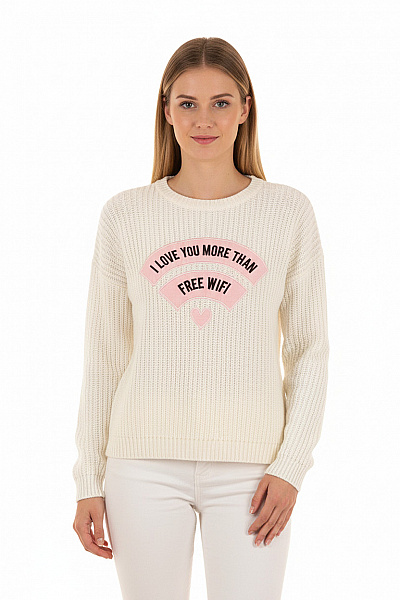 Dámský Pulovr Bílý FB SISTER Vel. S